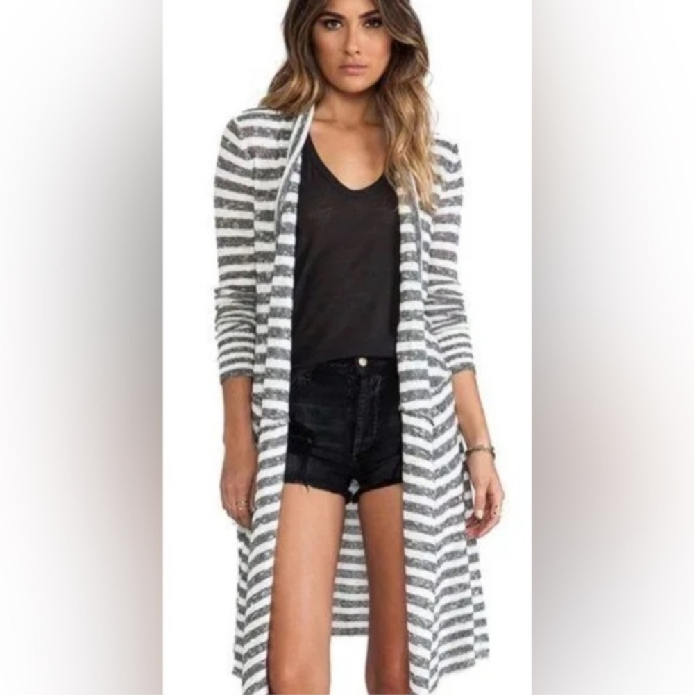 FREE PEOPLE Revolve Forget Me Not Stripe Duster Longlines Cardigan sz S